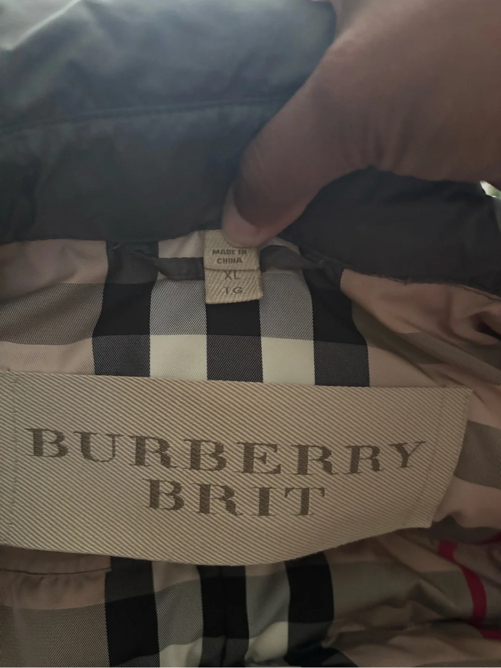Burberry Brit Belted Down Puffer Trench Coat Nova Check Lined Gray XL 44 - Picture 11 of 11